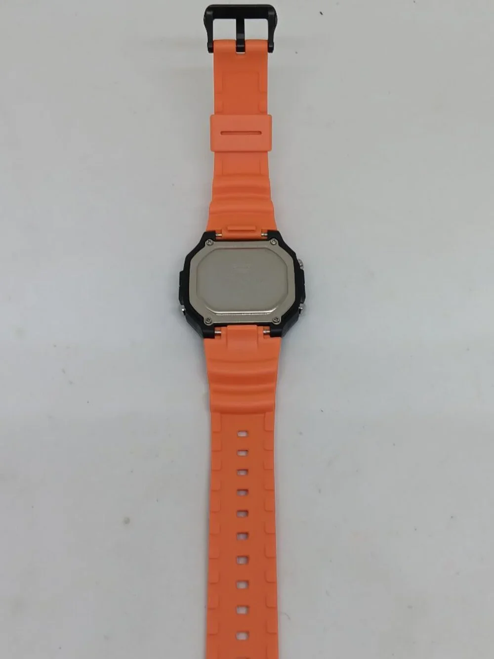 Casio W218H-4B2V [mod 3224] Men's 43mm x 40mm Orange Resin Band Digital Watch